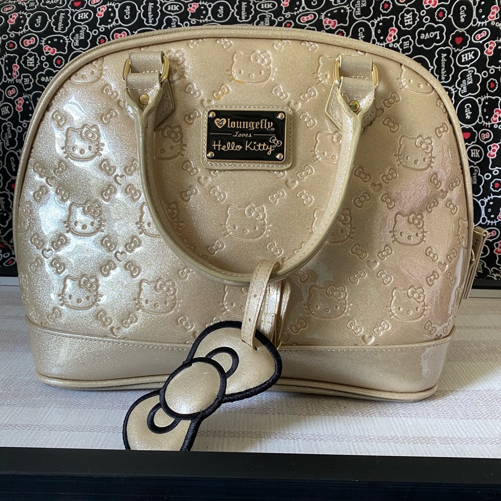 Rare Loungefly Hello Kitty Satchel in Gold